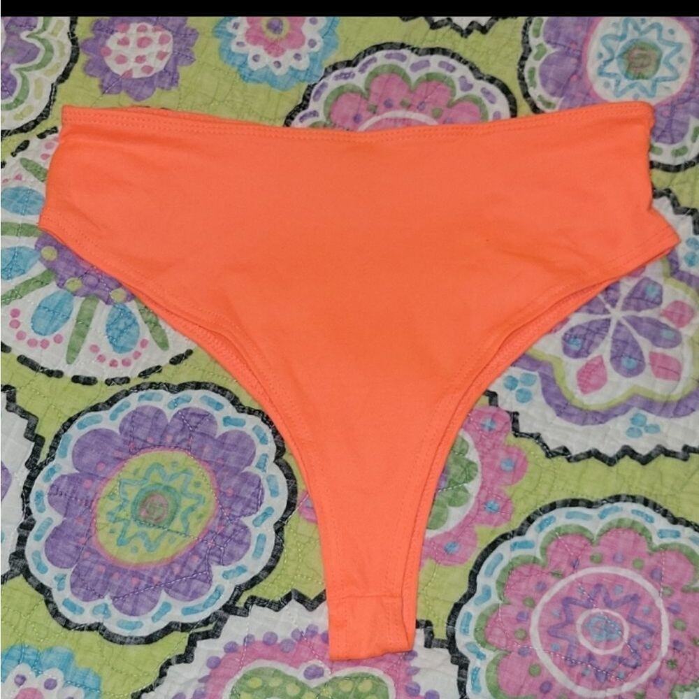 Fashion nova small women's bright neon orange panties new without tags